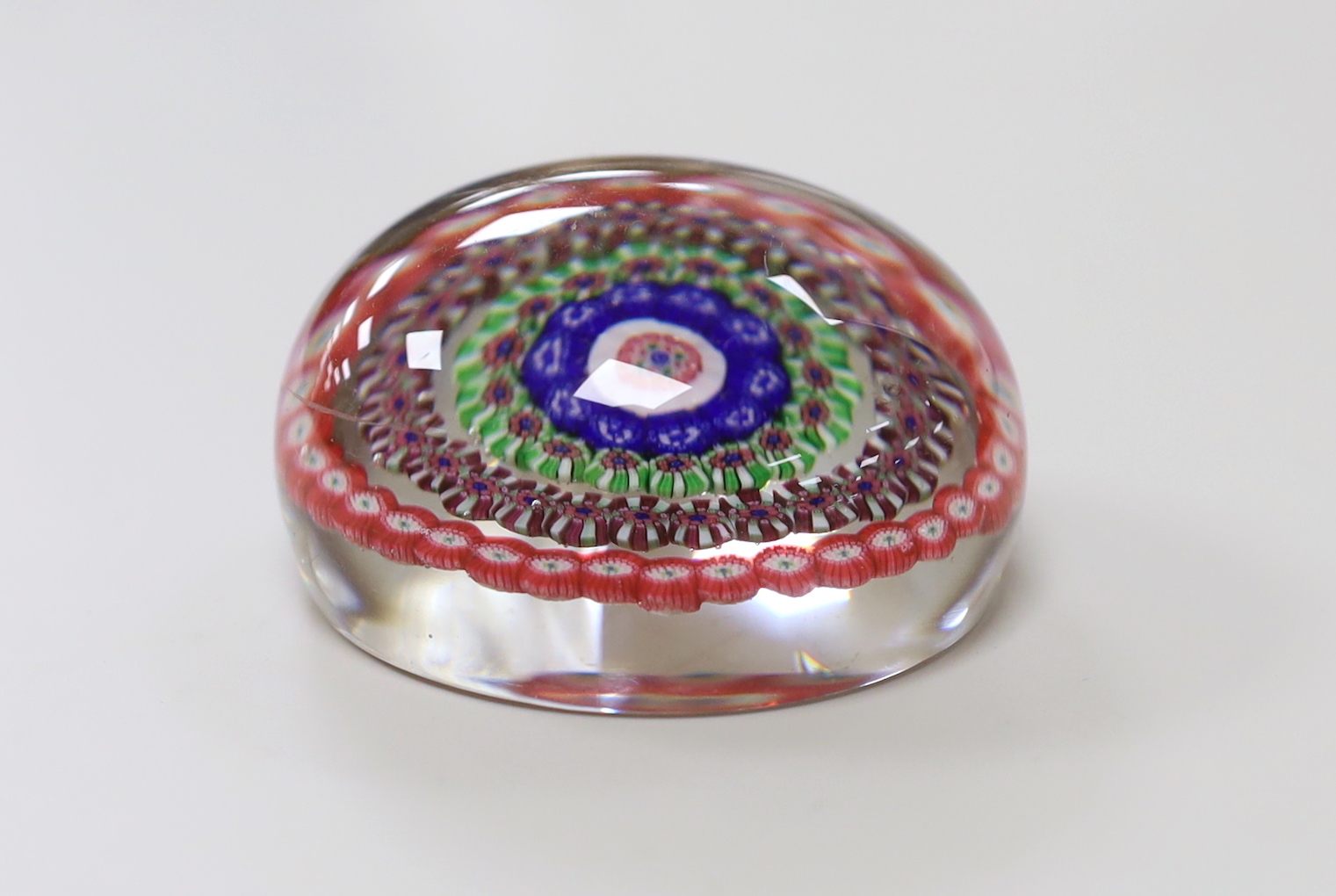 A Baccarat concentric millefleur cane paperweight, 6cm diameter